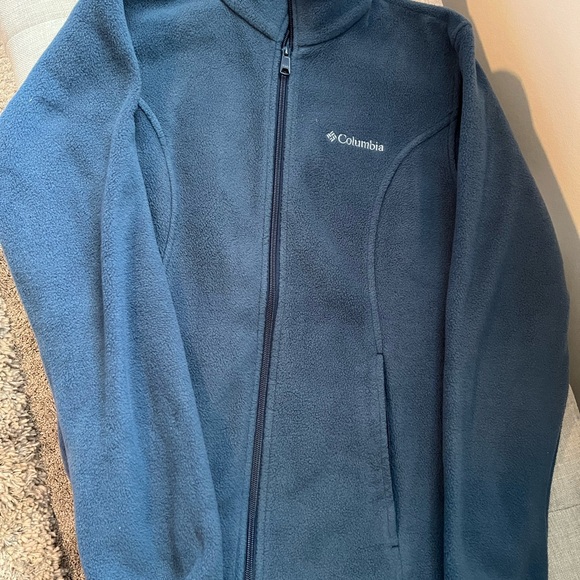 Columbia Dark Blue Fleece Jacket - Picture 1 of 3